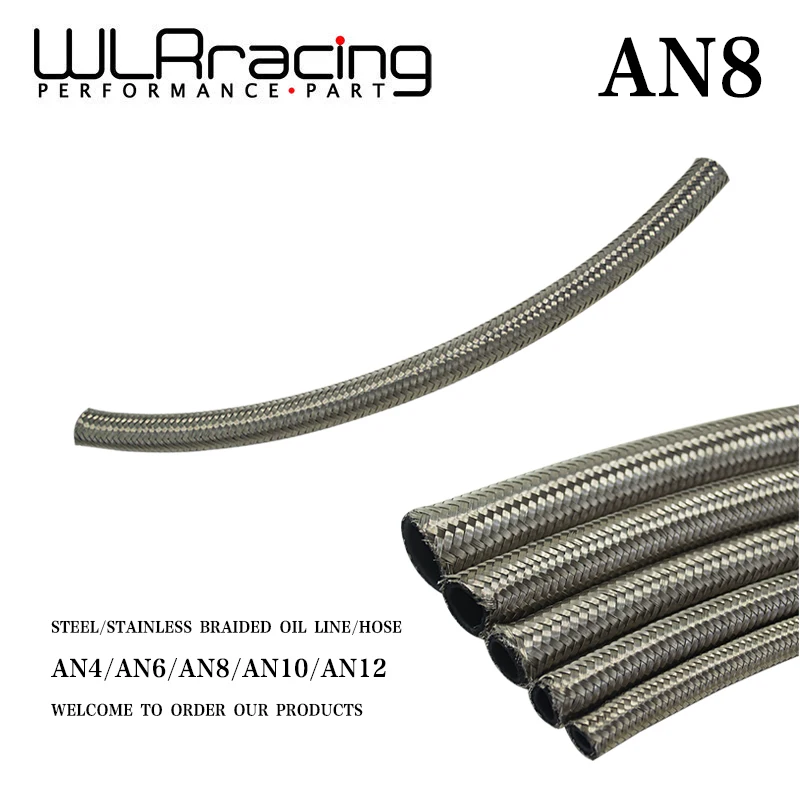 WLR RACING-AN8 8AN-8 (ID 11,2 мм/0,43 ") плетеный шланг из нержавеющей стали для топливного масла, водяной шланг, одна фута 0,3 м WLR7113-1
WLR RACING-AN8 8AN-8 (ID 11,2 мм/0,43 ") плетеный шланг из нержавеющей стали для топливного масла, водяной шланг, одна фута 0,3 м WLR7113-1