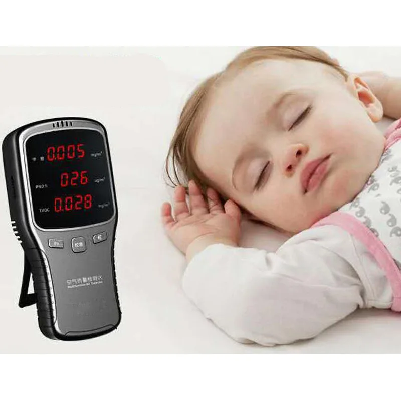 Детектор HCHO TVOC PM1.0 PM2.5 PM10 монитор цифровой газовый анализатор бытовой PM 1 0 2 5 10
