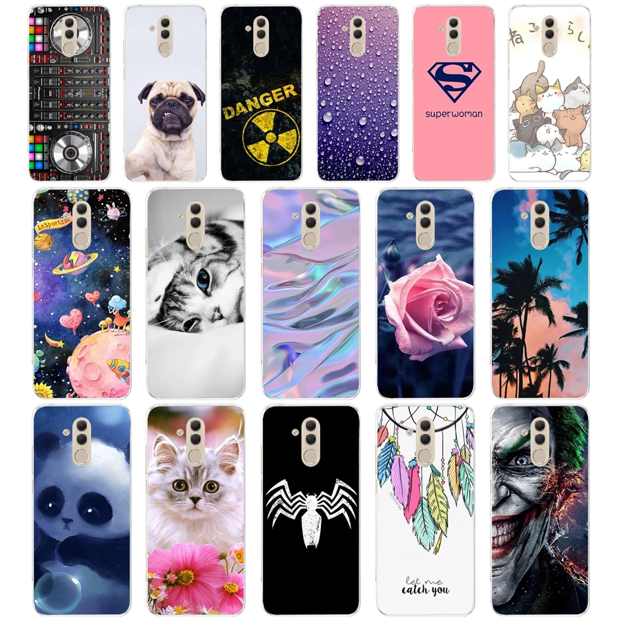 W мягкий чехол для Huawei Mate 20 Lite 6 3 дюйма прозрачный силиконовый телефона оболочка