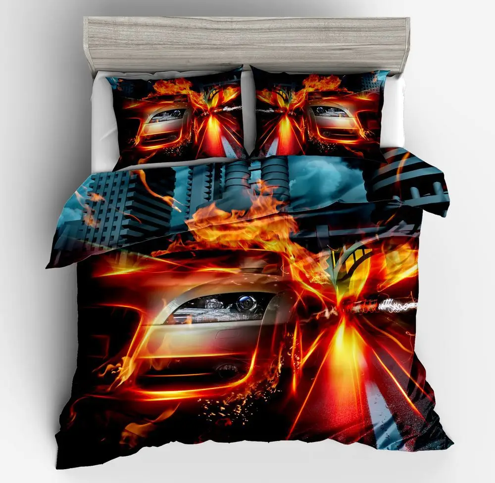 Duvet Cover Flame sports car fashion simple wind 2/3pcs British Style Family student dormitory Quilt cover pillowcase
Duvet Cover Flame sports car fashion simple wind 2/3pcs British Style Family student dormitory Quilt cover pillowcase