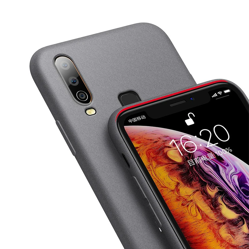Мягкий силиконовый чехол из песчаника для VIVO Y17 Y15 Y12 матовый защитный ТПУ на весь