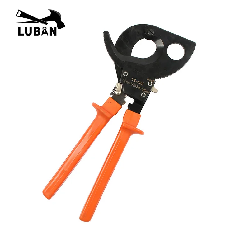 Ratcheting ratchet cable cutter LK-380 380mm2 Max Germany design Wire Cutter Plier, Hand Tool, not for cutting steel wire
Ratcheting ratchet cable cutter LK-380 380mm2 Max Germany design Wire Cutter Plier, Hand Tool, not for cutting steel wire