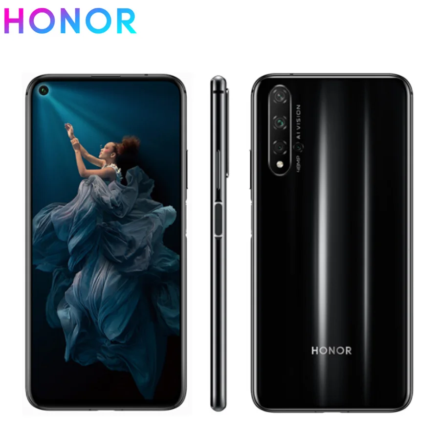 Новый мобильный телефон Honor 20 6 26 дюймов 8 ГБ ОЗУ 128 Гб ПЗУ Kirin 980 3750 мА/ч супер