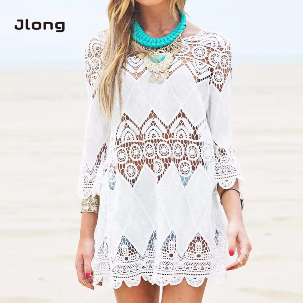 Сексуальные кружевные пляжные топы с вырезами, рубашки, женская летняя футболка, Однотонная рубашка с рукавом до локтя, женская повседневна...
Сексуальные кружевные пляжные топы с вырезами, рубашки, женская летняя футболка, Однотонная рубашка с рукавом до локтя, женская повседневна...