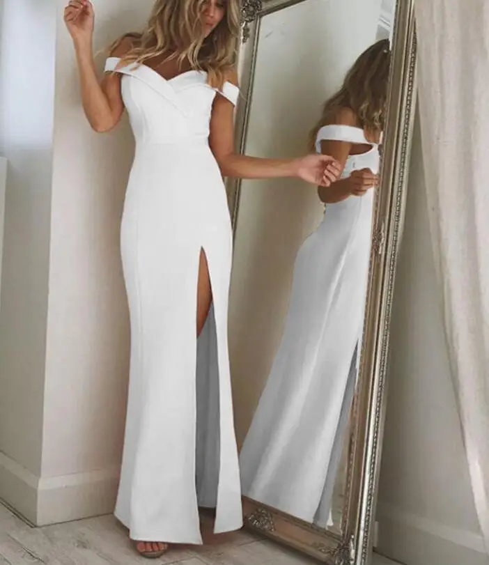 Women's Slim Dress Party Dress Sexy Tube Tops Split Dress Short Sleeve Club Party Ground female Bridal trend party Pencil Dress
Women's Slim Dress Party Dress Sexy Tube Tops Split Dress Short Sleeve Club Party Ground female Bridal trend party Pencil Dress