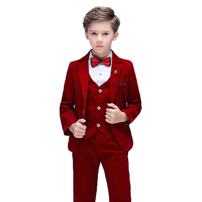 Boys Corduroy Blazer Vest Pants 4pcs Clothing Set for Wedding Formal Suit Kids Suits Child Prom Gentleman Performance Costume
Boys Corduroy Blazer Vest Pants 4pcs Clothing Set for Wedding Formal Suit Kids Suits Child Prom Gentleman Performance Costume