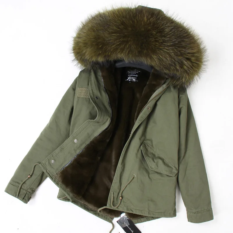 Европейская новинка Женское зимнее пальто с большим капюшоном из натурального