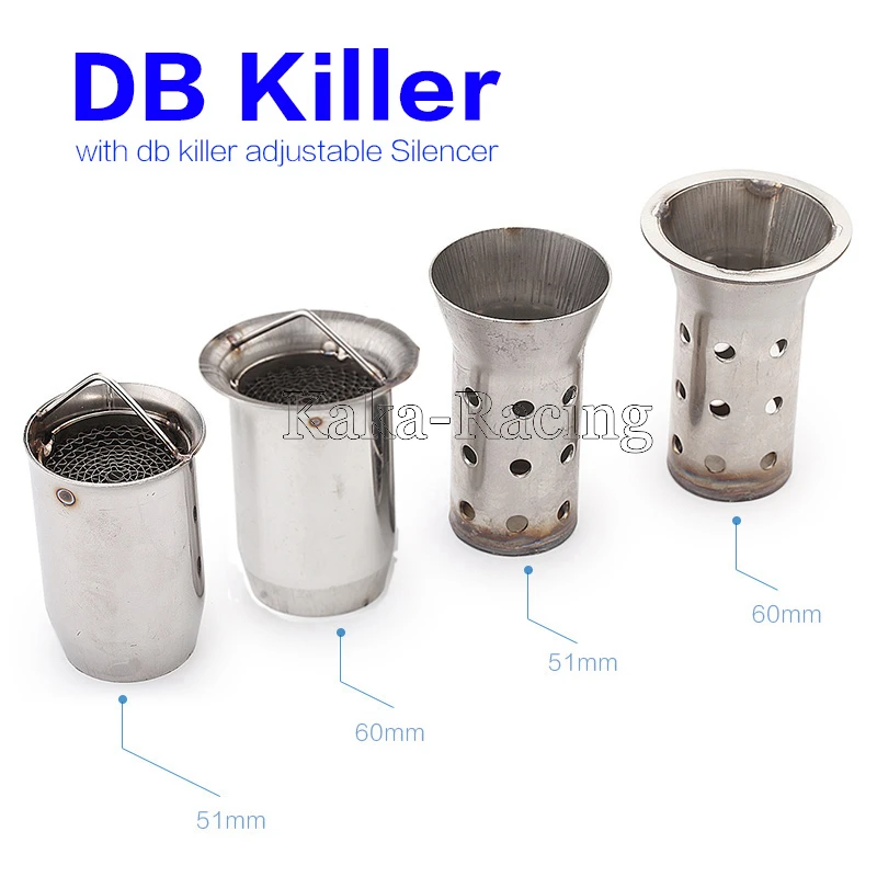 Front Baffte Silencer 51MM 60MM Inlet Universal Exhaust Motorcycle Muffle DB Defender DB Killer Silencer Noise Sound Eliminator
Front Baffte Silencer 51MM 60MM Inlet Universal Exhaust Motorcycle Muffle DB Defender DB Killer Silencer Noise Sound Eliminator