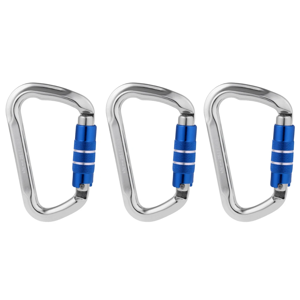 3 Pcs 25KN Carabiner Outdoor Camping Aluminum Magnesium Twist Lock for Rock Climbing Caving Mountaineering Climbing Equipment
3 Pcs 25KN Carabiner Outdoor Camping Aluminum Magnesium Twist Lock for Rock Climbing Caving Mountaineering Climbing Equipment