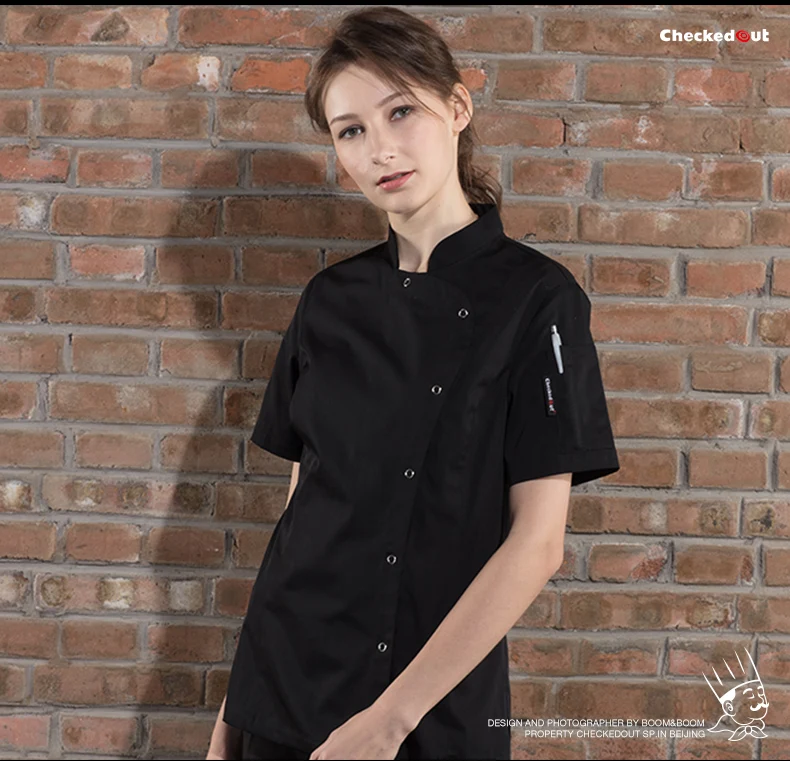 Top quality Women Cook Suit New Chef jacket Short Sleeved Chef uniform Cook clothes Summer Spring Kitchen Wor Wear CK01
Top quality Women Cook Suit New Chef jacket Short Sleeved Chef uniform Cook clothes Summer Spring Kitchen Wor Wear CK01