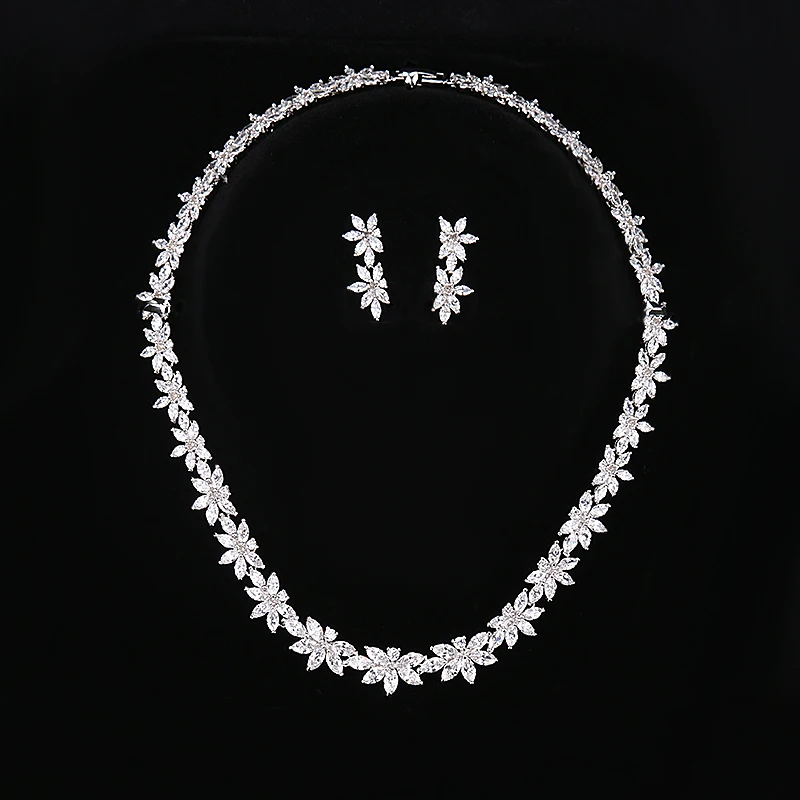 HIBRIDE High Quality Flower Shape Necklace&Pendant AAA Cubic Zirconia Rhodium Color Women Bridal Jewelry Sets N-163
HIBRIDE High Quality Flower Shape Necklace&Pendant AAA Cubic Zirconia Rhodium Color Women Bridal Jewelry Sets N-163