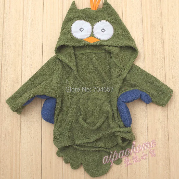 2015 New fall cartoon animal shapes shark owl towel cotton bathrobe children free shipping | Мать и ребенок