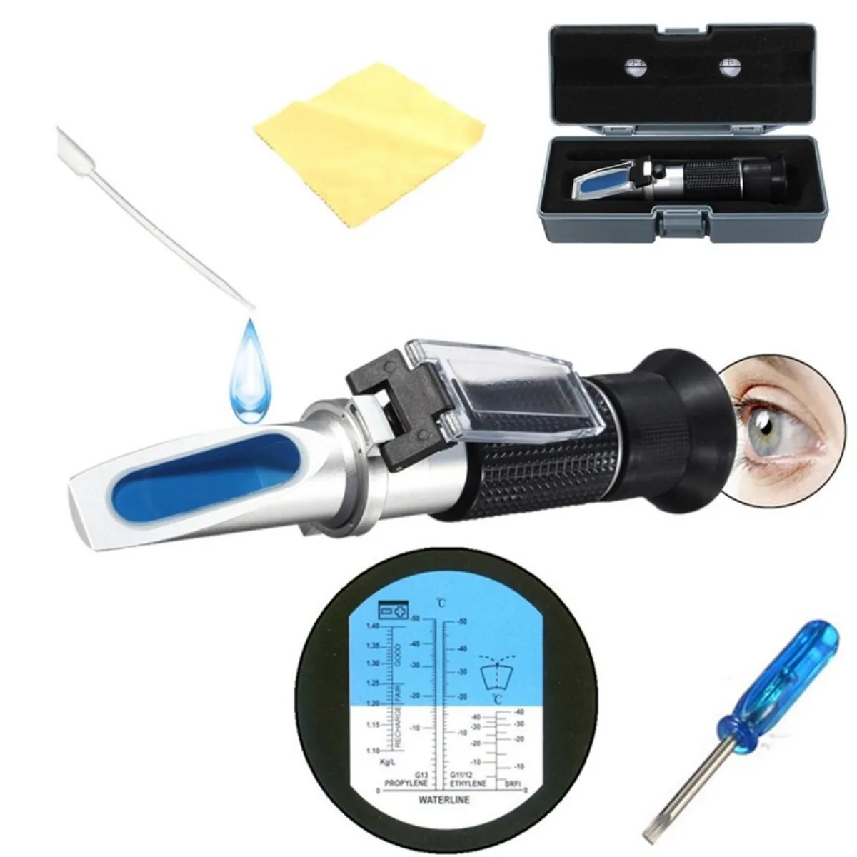 Useful Handheld Glycol Refractometer Car 1.10-1.40sg Antifreeze Battery Acid Engine Coolant Tester Tool Auto Optical Instruments
Useful Handheld Glycol Refractometer Car 1.10-1.40sg Antifreeze Battery Acid Engine Coolant Tester Tool Auto Optical Instruments