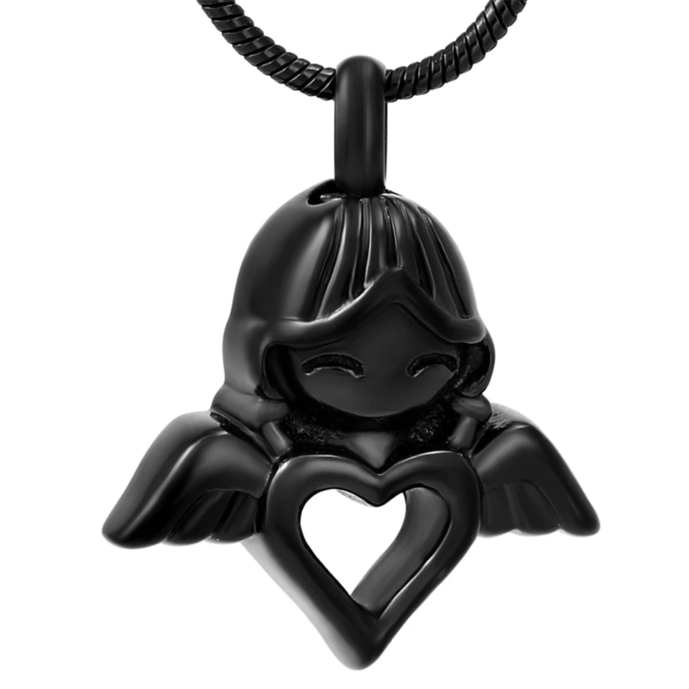 IJD8214 Angel Wing Heart Stainless Steel Memorial Urn Jewelry Ashes Holder Keepsake Cremation Pendant & Necklace for Women/Girl
IJD8214 Angel Wing Heart Stainless Steel Memorial Urn Jewelry Ashes Holder Keepsake Cremation Pendant & Necklace for Women/Girl