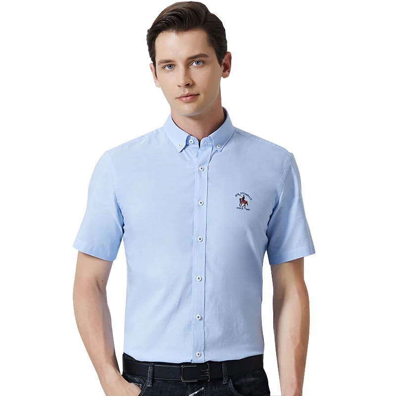 Рубашка DTA010 мужская с короткими рукавами рубашка из 2020 Хлопка Оксфорд модная
