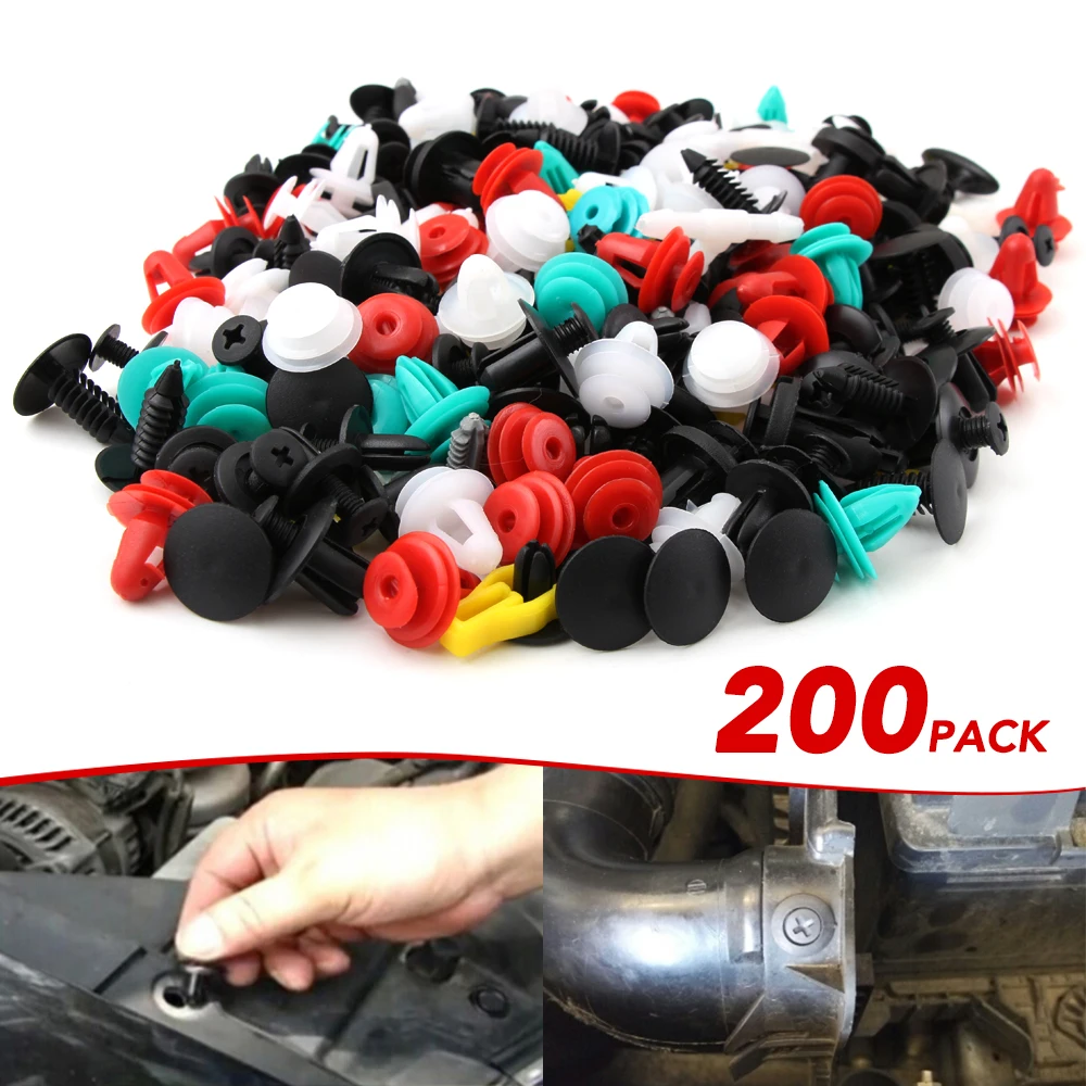 200 шт Смешанные зажимы для Volkswagen VW Polo Golf 4 5 6 7 жук MK1 MK2 MK3 MK4 MK5 MK6 Бора CC Passat B6 B5 Jetta Tiguan