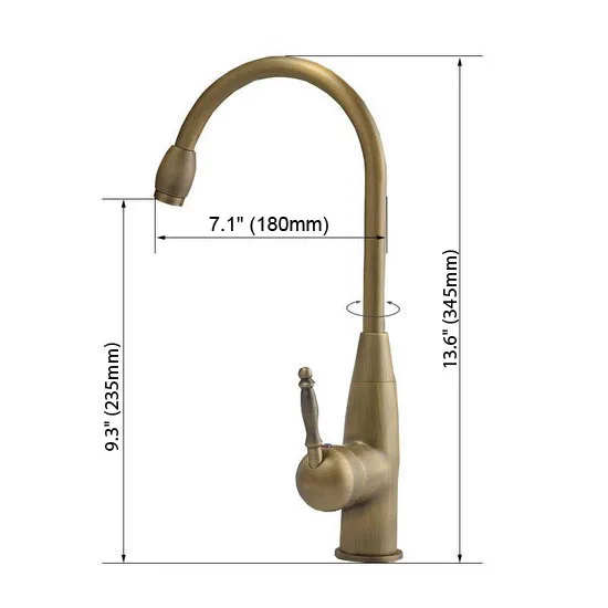 Antique Brass Single Handle Swivel Bathroom Basin Faucet Mixer Sink Tap Cnf004
Antique Brass Single Handle Swivel Bathroom Basin Faucet Mixer Sink Tap Cnf004