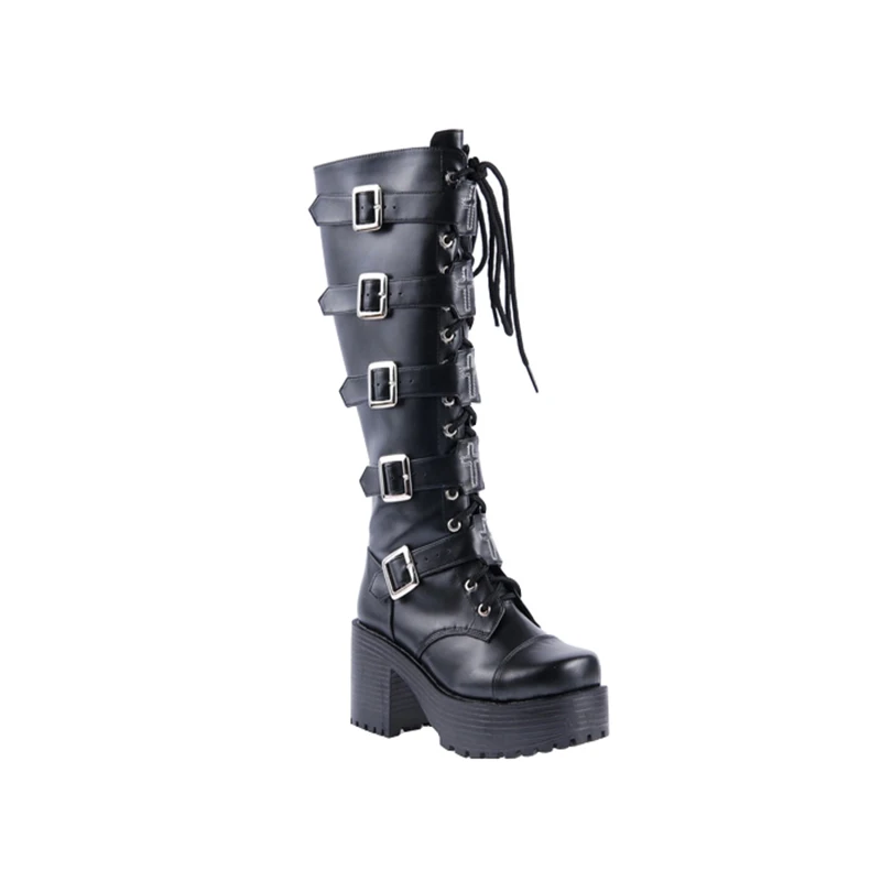 Angelic imprint New Arrival PU Leather Round Toe Punk style Lolita boots Knee Lace Up High Boots Stars Lolita Shoes Size 35-39
Angelic imprint New Arrival PU Leather Round Toe Punk style Lolita boots Knee Lace Up High Boots Stars Lolita Shoes Size 35-39