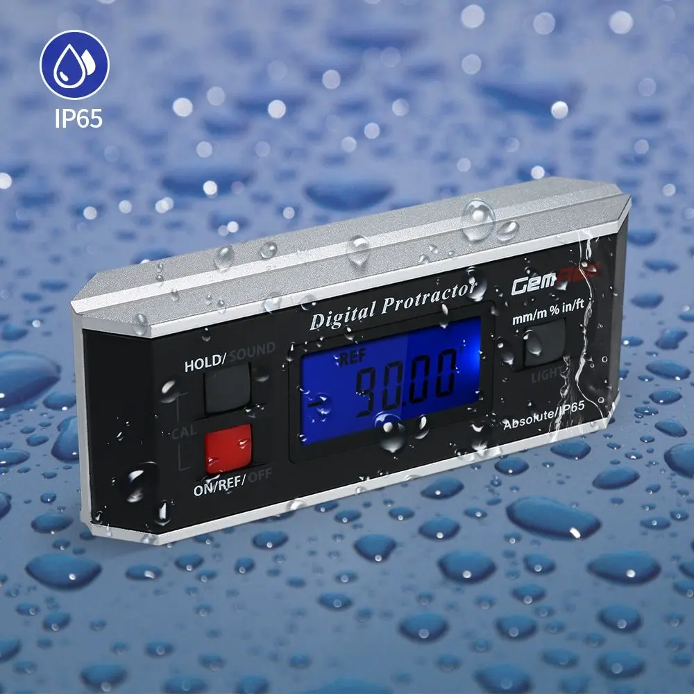 Portable Digital Protractor Inclinometer Angle Finder Gauge Angle Finder Magnetic Base IP65
Portable Digital Protractor Inclinometer Angle Finder Gauge Angle Finder Magnetic Base IP65