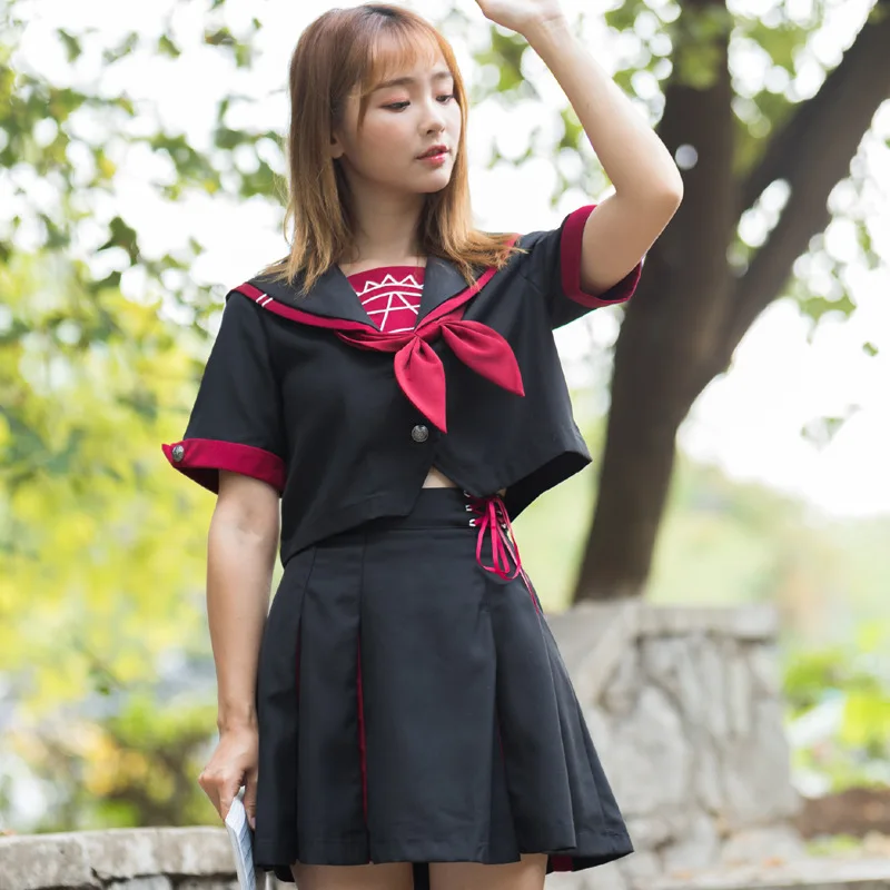 Japanese uniform school girls embroidery short-sleeved JK uniform sailor suit female summer student class school suit
Japanese uniform school girls embroidery short-sleeved JK uniform sailor suit female summer student class school suit