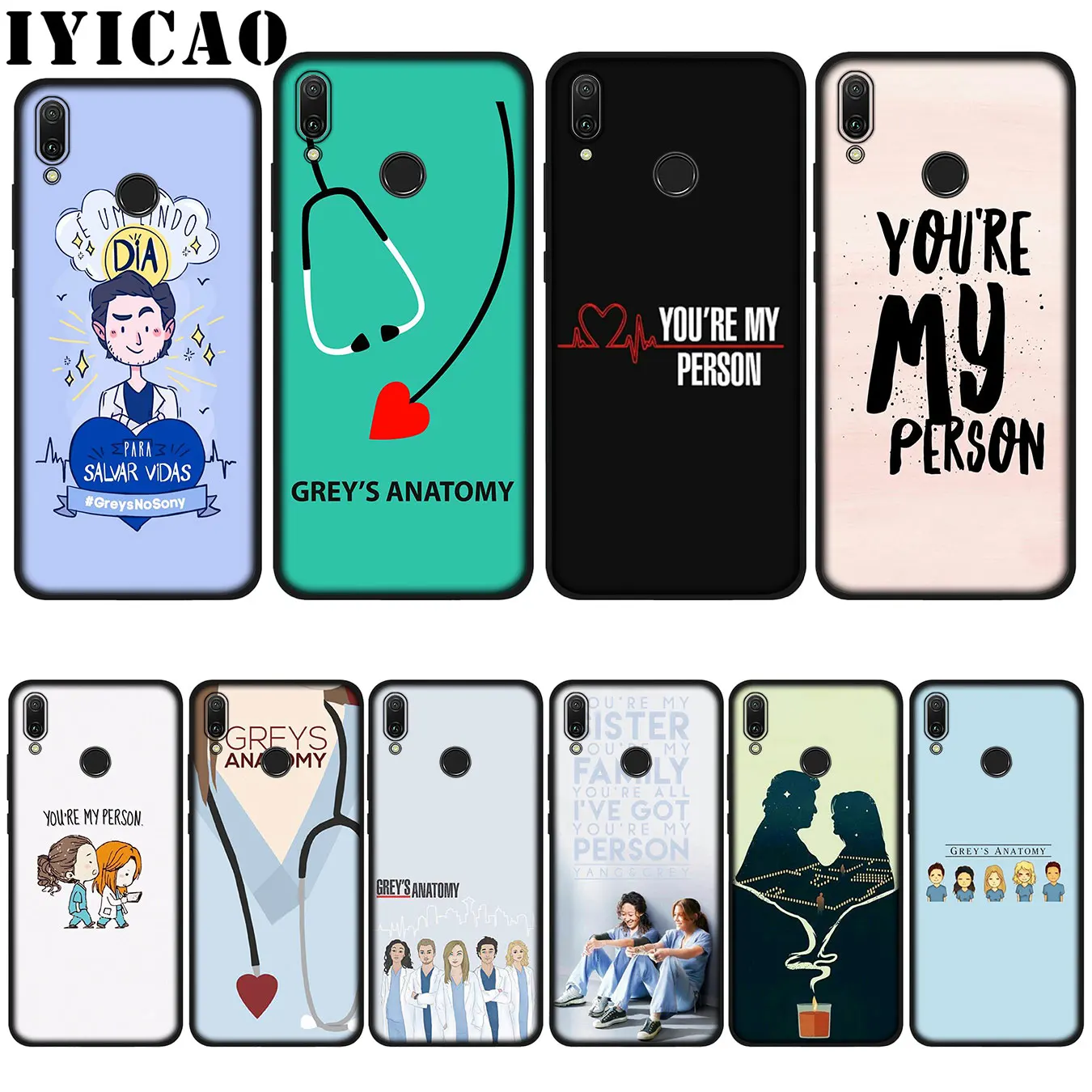 IYICAO серый мягкий чехол для Huawei P20 Pro P10 P8 P9 P30 Lite Mini 2017 P Smart 2019 с надписью Ты мой
