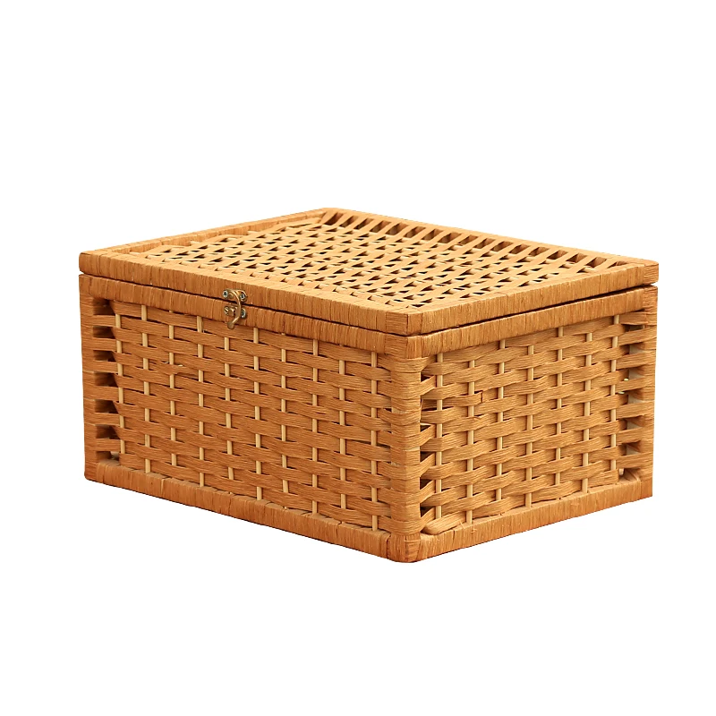 Pastoral Paper Rope Toy Box With Lid Desktop Home Storage Baskets Cutlery Free Shipping
Pastoral Paper Rope Toy Box With Lid Desktop Home Storage Baskets Cutlery Free Shipping