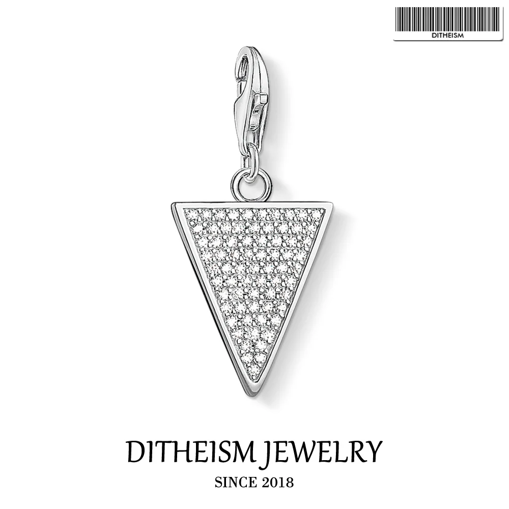 White CZ Pave Triangle Charms Pendant,2019 Europe Spring Jewelry 925 Sterling Silver Trendy Gift For Women Men Fit Bracelet
White CZ Pave Triangle Charms Pendant,2019 Europe Spring Jewelry 925 Sterling Silver Trendy Gift For Women Men Fit Bracelet