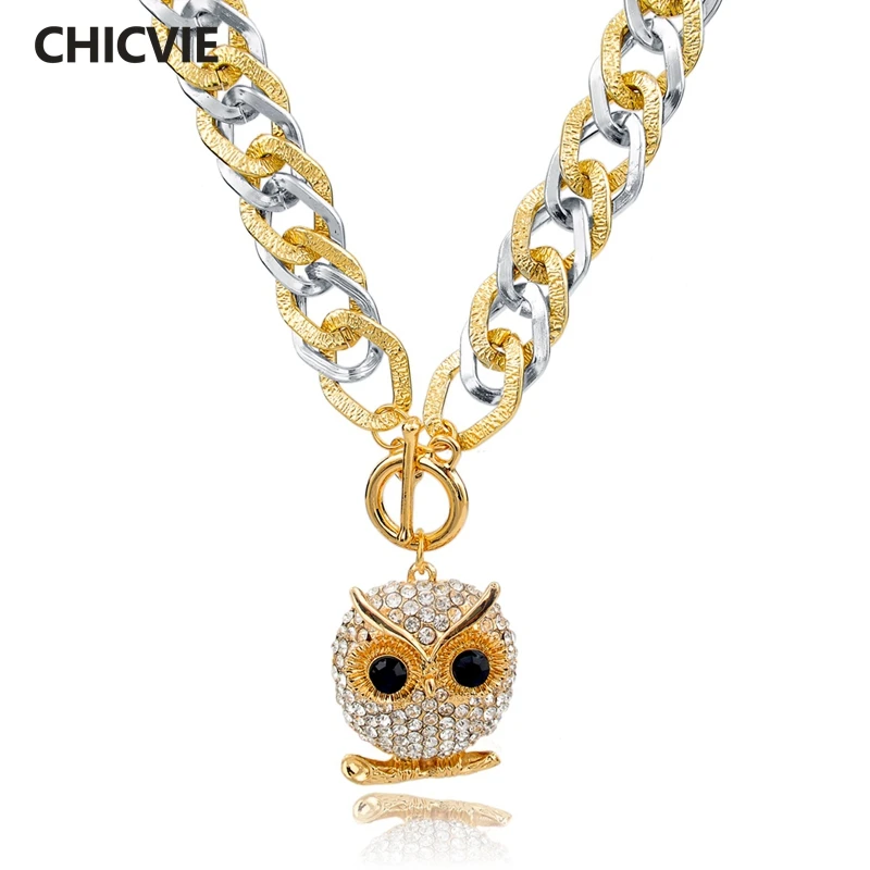CHICVIE Long crystal Owl Necklace Gold Color Necklaces & Pendants For Women Ethnic Jewelry Vintage Accessories SNE150783
CHICVIE Long crystal Owl Necklace Gold Color Necklaces & Pendants For Women Ethnic Jewelry Vintage Accessories SNE150783