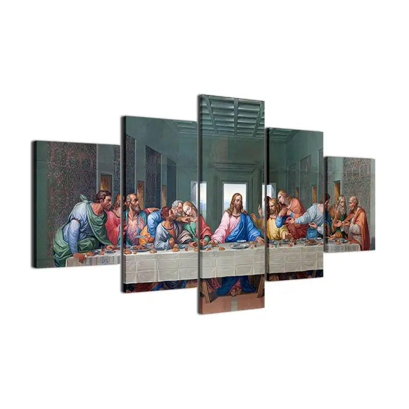 Modular Pictures Hd Printed Canvas Jesus Painting Wall Art Frame 5 Pieces Last Supper Landscape Poster Living Room Decor
Modular Pictures Hd Printed Canvas Jesus Painting Wall Art Frame 5 Pieces Last Supper Landscape Poster Living Room Decor