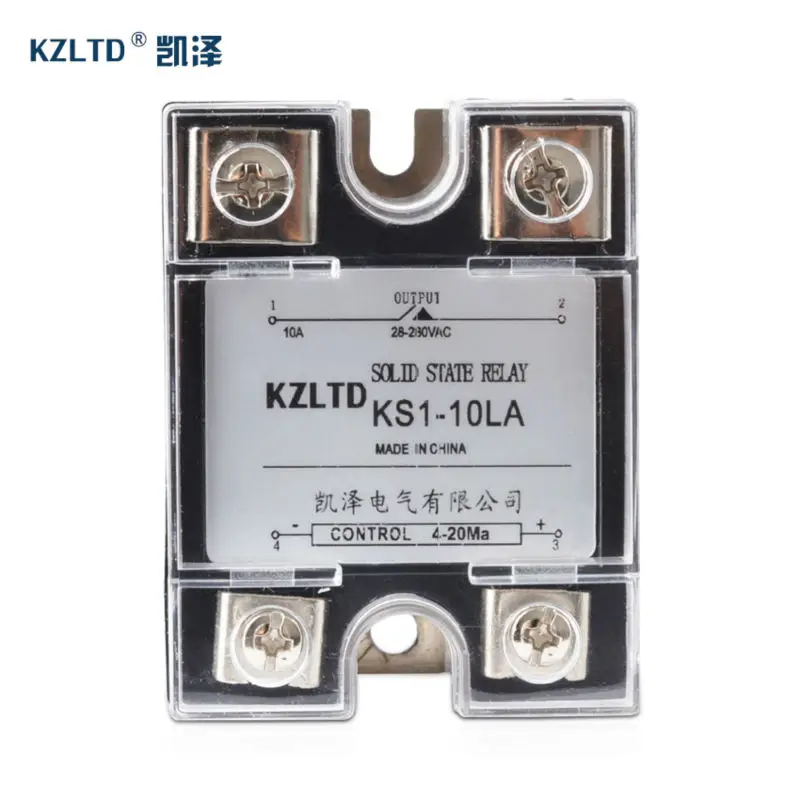 4-20MA to AC Voltage Regulator SSR-10LA Single Phase Solid State Relay 220V 10A Output 28~280V AC SSR Relay 10A KS1-10LA
4-20MA to AC Voltage Regulator SSR-10LA Single Phase Solid State Relay 220V 10A Output 28~280V AC SSR Relay 10A KS1-10LA