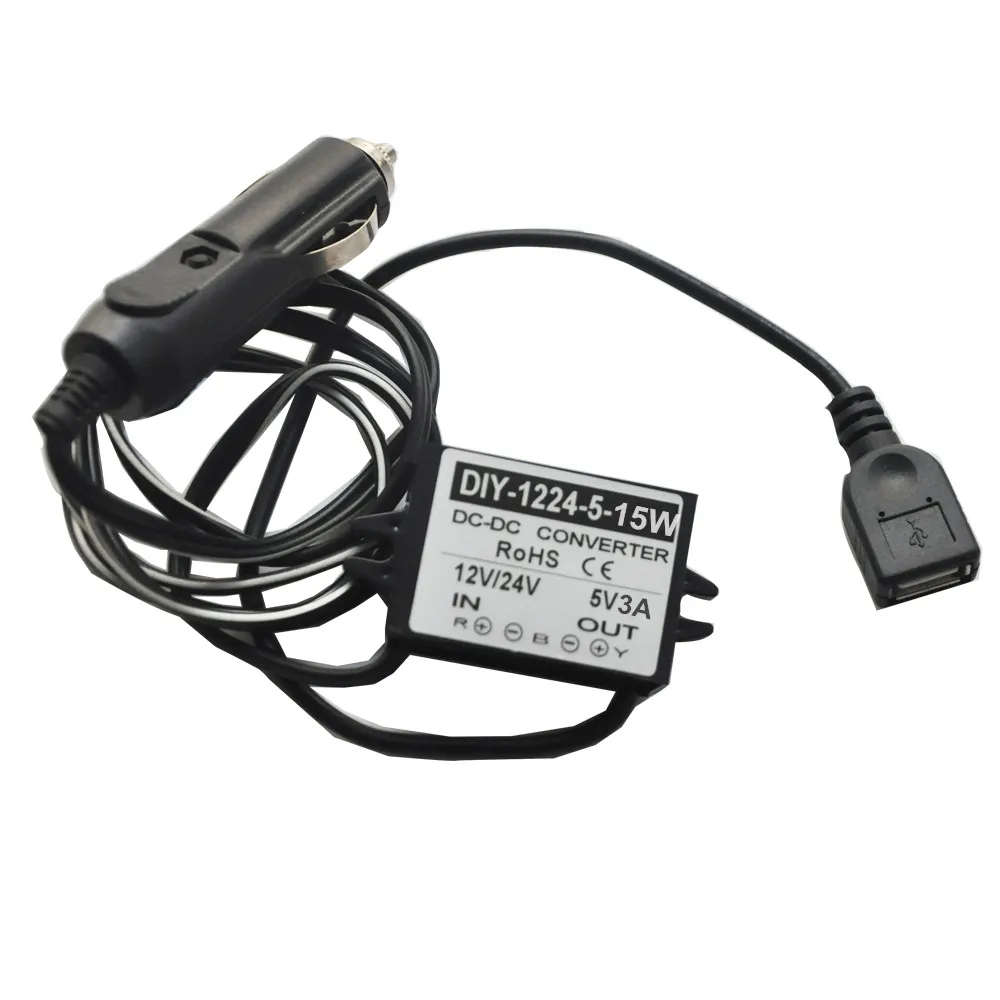 DC 12V 24V 36V (7V-40V) Step Down 5V 3A DC-DC Buck Converter Module Power Supply With Cigarette Lighter Plug To USB Charger
DC 12V 24V 36V (7V-40V) Step Down 5V 3A DC-DC Buck Converter Module Power Supply With Cigarette Lighter Plug To USB Charger
