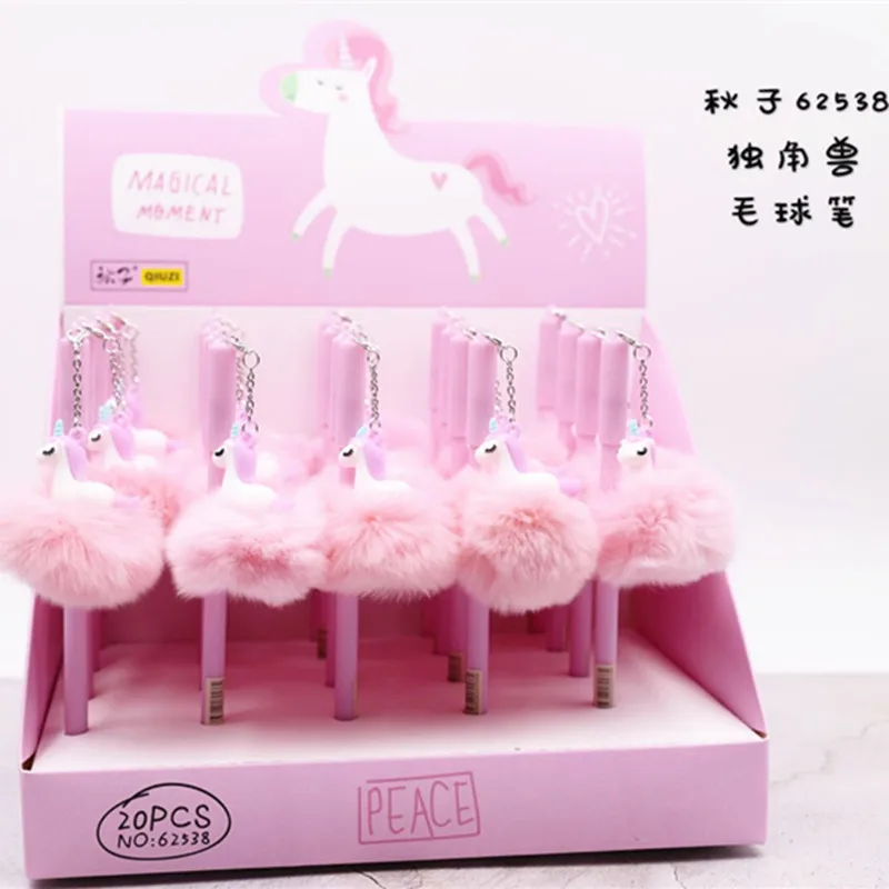 36 pcs/lot Unicorn Ball Plush Pendant Gel Pen Cute 0.5 mm black Ink neutral Pen Promotional Gift Stationery School Supplies
36 pcs/lot Unicorn Ball Plush Pendant Gel Pen Cute 0.5 mm black Ink neutral Pen Promotional Gift Stationery School Supplies