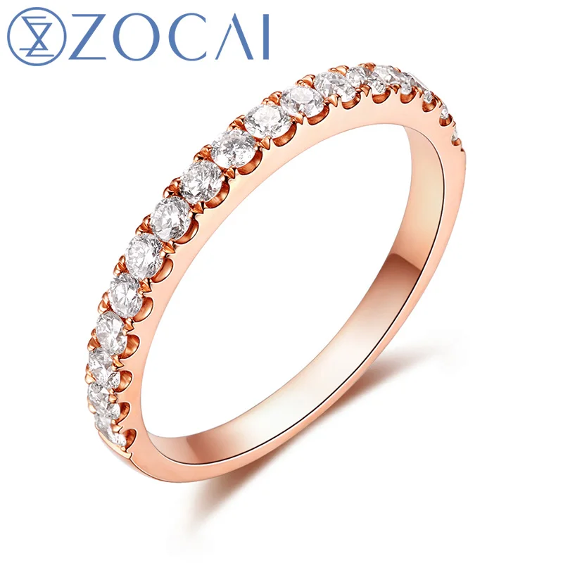 ZOCAI Design 0.45CT Ring Real Diamond Wedding Women Ring in 18K Rose Gold (Au750) W06303
ZOCAI Design 0.45CT Ring Real Diamond Wedding Women Ring in 18K Rose Gold (Au750) W06303
