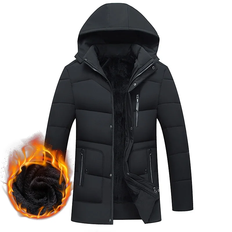 Winter Long Men Coat Fashion Warm Zipper Fleece Black Business Windbreaker Parka Male Casual Thick Hooded Coat 2021 Cotton Baggy
Winter Long Men Coat Fashion Warm Zipper Fleece Black Business Windbreaker Parka Male Casual Thick Hooded Coat 2021 Cotton Baggy