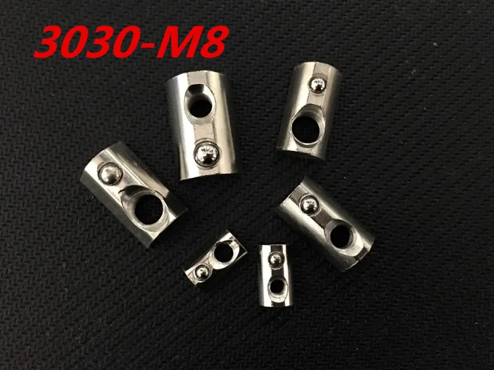 50pcs/lot M8 T Spring Nut Half Round Elasticity Spring Nut Block for 3030 Aluminium Profile
50pcs/lot M8 T Spring Nut Half Round Elasticity Spring Nut Block for 3030 Aluminium Profile