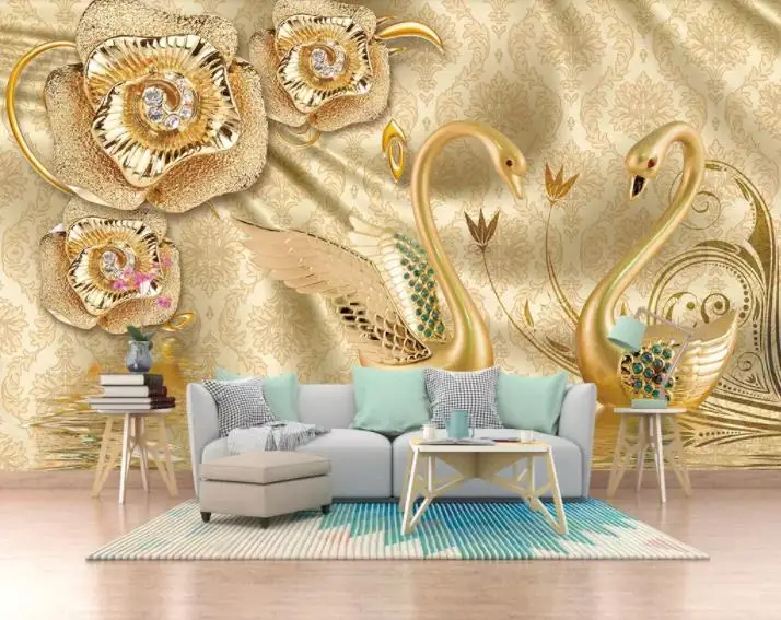 3d wallpaper Custom Jewelry embossed three-dimensional simple swan European background wall decorative painting
3d wallpaper Custom Jewelry embossed three-dimensional simple swan European background wall decorative painting