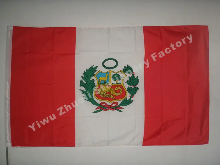 Peru Flag 150X90cm (3x5FT) 115g 100D Polyester Double Stitched High Quality Free Shipping
Peru Flag 150X90cm (3x5FT) 115g 100D Polyester Double Stitched High Quality Free Shipping