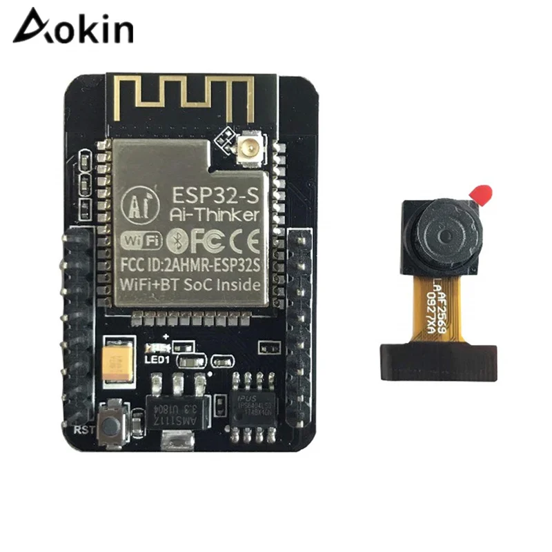 Aokin ESP32-CAM WiFi Module ESP32 Serial to WiFi ESP32 CAM Development Board 5V Bluetooth with OV2640 Camera Module 32-bit CPU 2
Aokin ESP32-CAM WiFi Module ESP32 Serial to WiFi ESP32 CAM Development Board 5V Bluetooth with OV2640 Camera Module 32-bit CPU 2