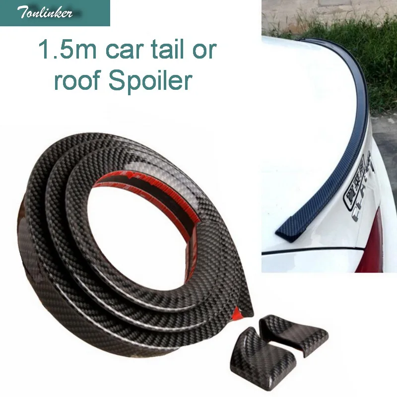 Tonlinker car styling 1.5m carbon fibre Non-destructive installation university tail roof Spoiler cover stickers for most of car
Tonlinker car styling 1.5m carbon fibre Non-destructive installation university tail roof Spoiler cover stickers for most of car