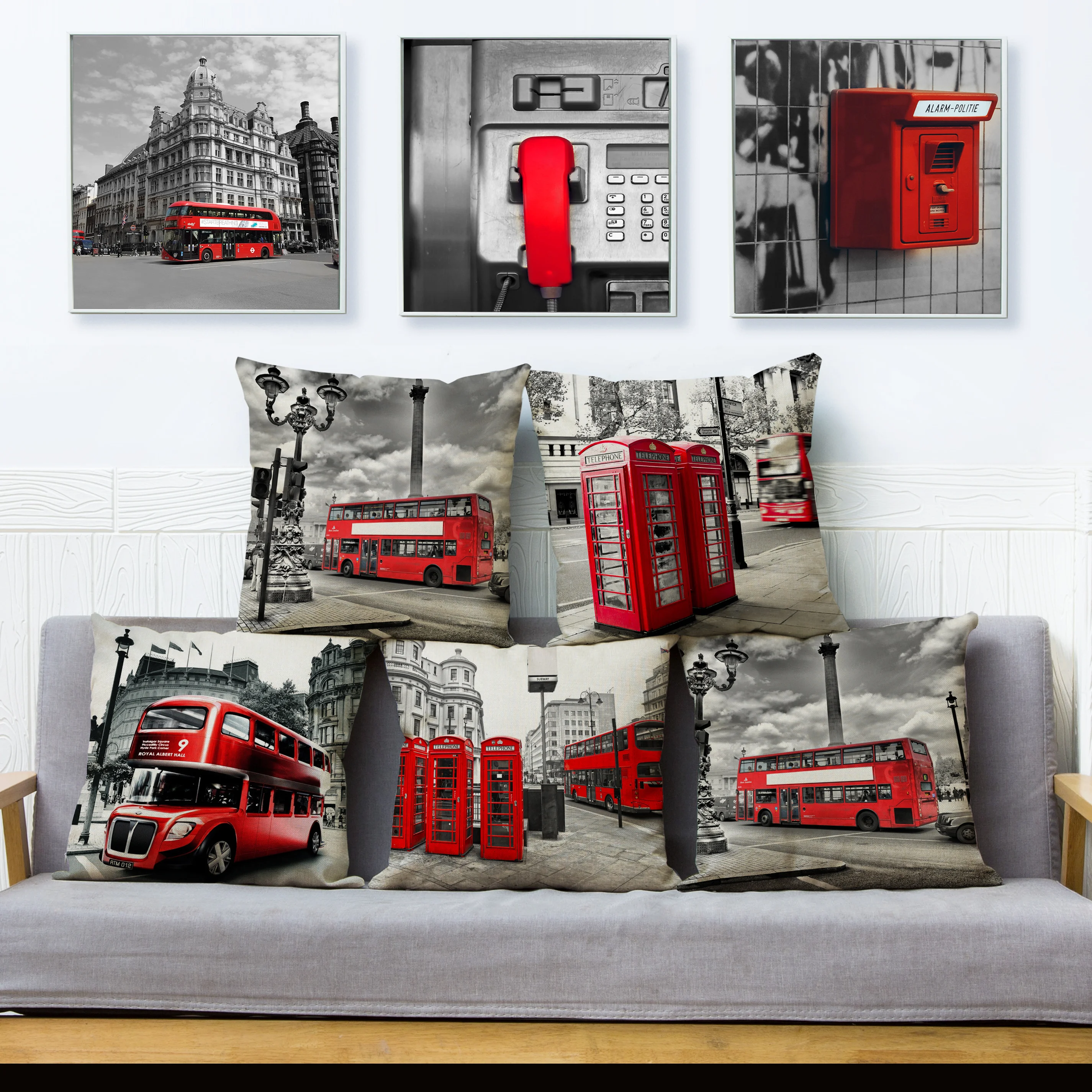 Red London Bus Print Cushion Cover Beige Linen Pillow Covers 45*45cm Square Throw Pillows Cases Sofa Home Decor Pillowcase
Red London Bus Print Cushion Cover Beige Linen Pillow Covers 45*45cm Square Throw Pillows Cases Sofa Home Decor Pillowcase