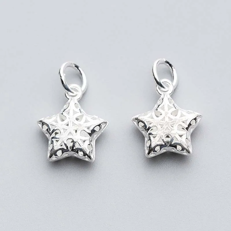 Fashion Hollow Out Craft Star Charms 925 Sterling Silver 14x12mm Women Handmade Pendants Findings DIY Jewelry Making Earrings
Fashion Hollow Out Craft Star Charms 925 Sterling Silver 14x12mm Women Handmade Pendants Findings DIY Jewelry Making Earrings
