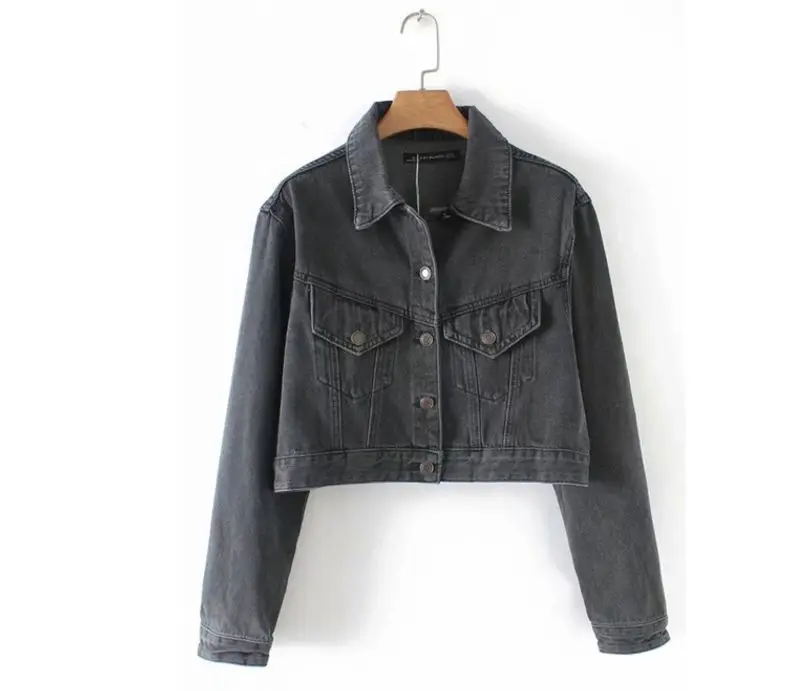 HCBLESS 2019 summer new women short loose umbilical denim jacket gray women's jacket
HCBLESS 2019 summer new women short loose umbilical denim jacket gray women's jacket