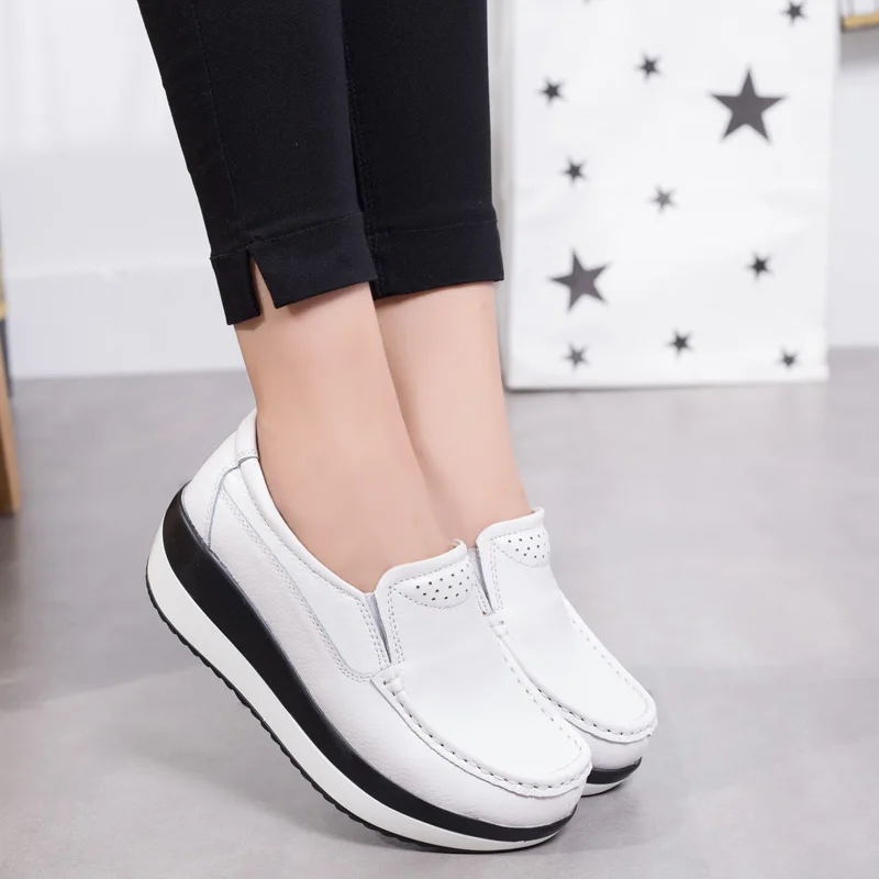 Women Platform Shoes Genuine Leather Sneakers Women Spring Autumn Thick Soles Shoes Woman moccasins sapato feminino WSH3209
Women Platform Shoes Genuine Leather Sneakers Women Spring Autumn Thick Soles Shoes Woman moccasins sapato feminino WSH3209