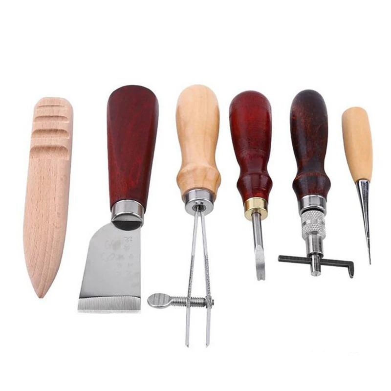 Leather Craft Tools Awl Trencher Edger Flat Polished Rods Edger Leather Cutter Knife DIY Leathercraft Novice Basic Tool Kit Set
Leather Craft Tools Awl Trencher Edger Flat Polished Rods Edger Leather Cutter Knife DIY Leathercraft Novice Basic Tool Kit Set
