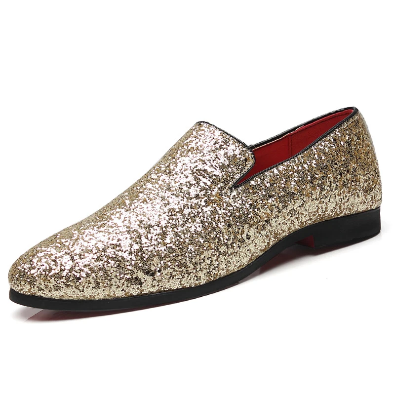 M-anxiu Gold Silver Flat Leather Shoes Diamond Pointed Toe Shoes Rhinestone Fashion Mens Leather Doug Loafer Dress Shoes 2020New
M-anxiu Gold Silver Flat Leather Shoes Diamond Pointed Toe Shoes Rhinestone Fashion Mens Leather Doug Loafer Dress Shoes 2020New