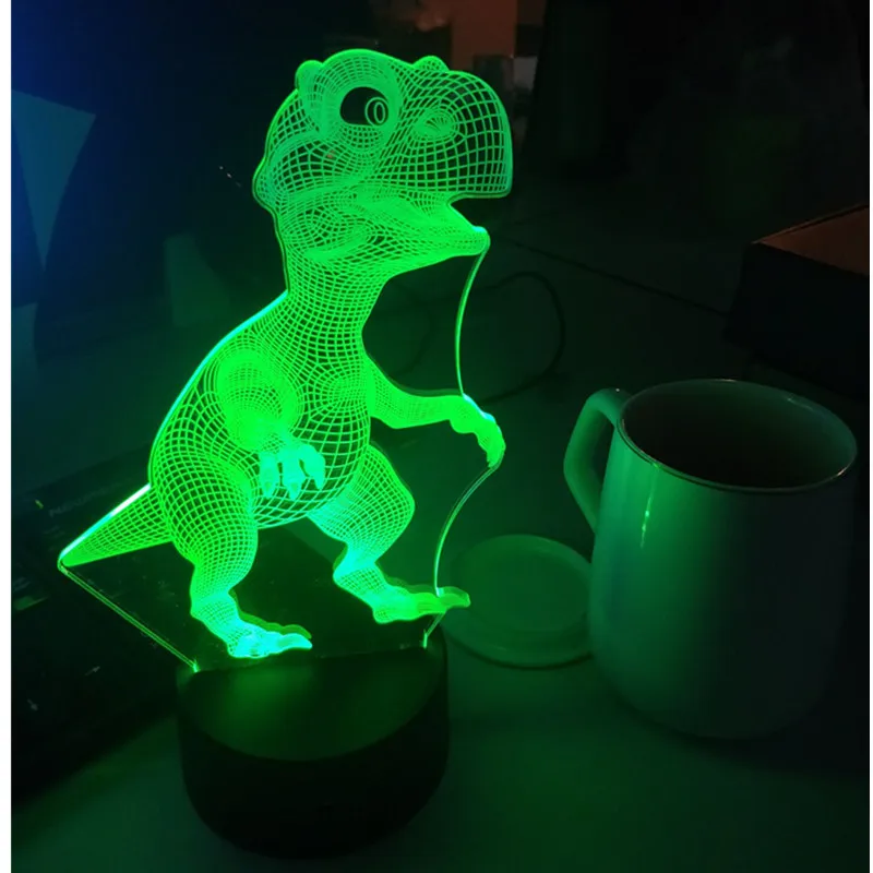 2018 3D Dinosaur Toys Velociraptor illusion LED Lamp with 7 Colors Glow in the dark Toys for Kids Bedroom Decor Birthday Gifts
2018 3D Dinosaur Toys Velociraptor illusion LED Lamp with 7 Colors Glow in the dark Toys for Kids Bedroom Decor Birthday Gifts