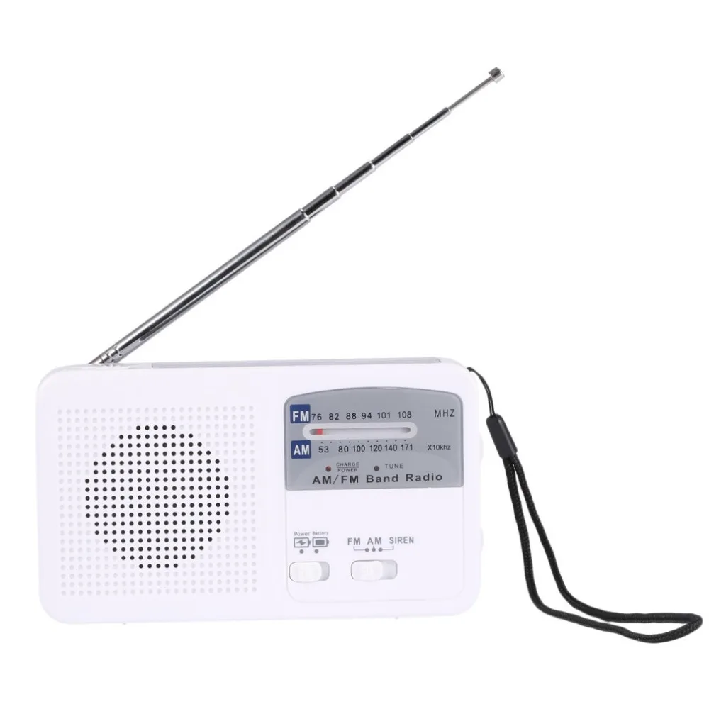Multifunctional Dynamo/Solar/AAA Battery Powered AM/FM Radio with Emergency LED Flashlight & Siren Support Mobile Charge |