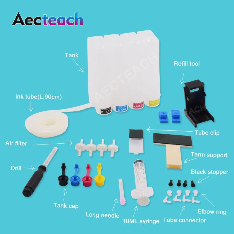 Aecteach Continuous Ink Ciss Tank for Canon PG 40 CL 41 Cartridge MP140 MP150 MP160 MP180 MP190 MP210 MP220 MP450 MP470 Printer
Aecteach Continuous Ink Ciss Tank for Canon PG 40 CL 41 Cartridge MP140 MP150 MP160 MP180 MP190 MP210 MP220 MP450 MP470 Printer