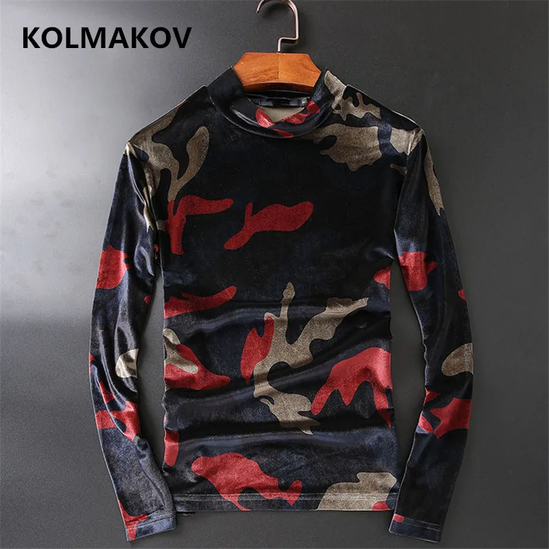 2019 New Men's T-Shirts High Quality Mens Shirt Camouflage Velvet Tees Homme Spring Tops Pullovers Slim Fit Shirts M-5XL Tees
2019 New Men's T-Shirts High Quality Mens Shirt Camouflage Velvet Tees Homme Spring Tops Pullovers Slim Fit Shirts M-5XL Tees