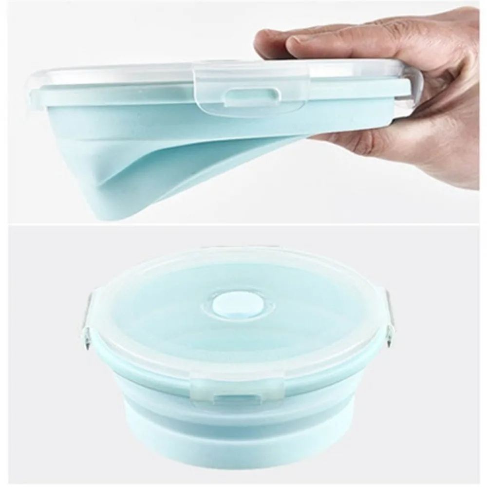Seal Round Silicone Folding Portable Bento Box Collapsible Lunch Box for kid Food Dinnerware Microwave Food Storage Container
Seal Round Silicone Folding Portable Bento Box Collapsible Lunch Box for kid Food Dinnerware Microwave Food Storage Container